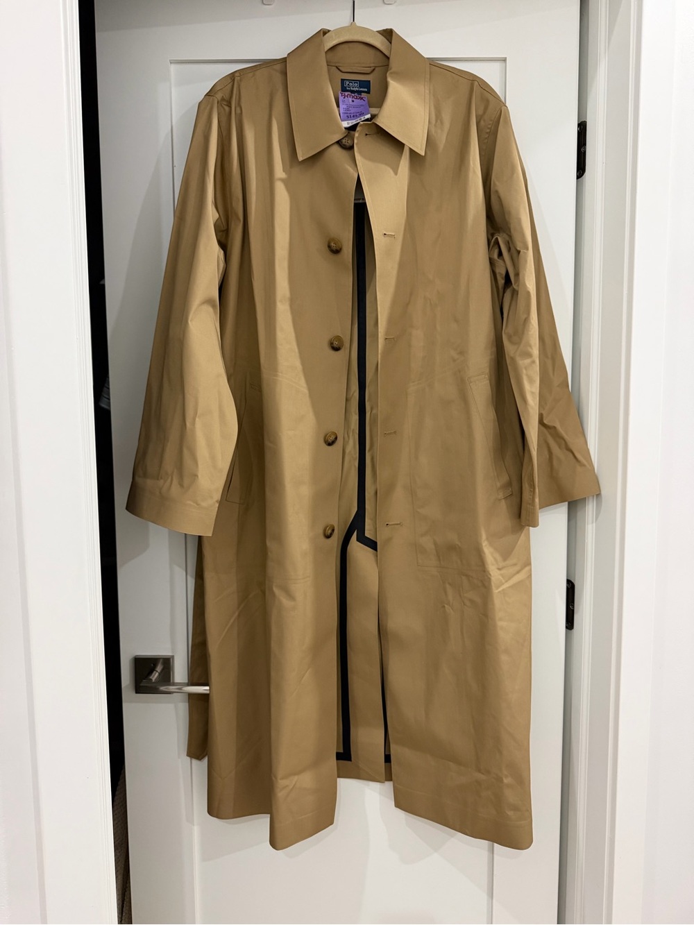 Ralph Lauren Camel-Tone Single-Breasted Trench Coat
